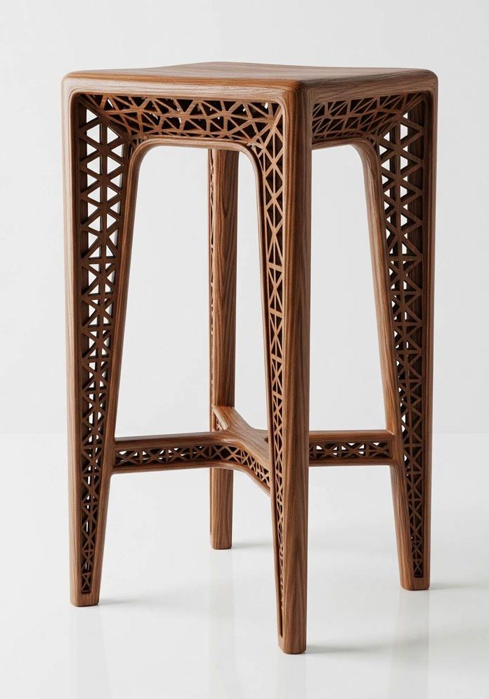 precision digital fabrication showcasing CNC-milled wooden component